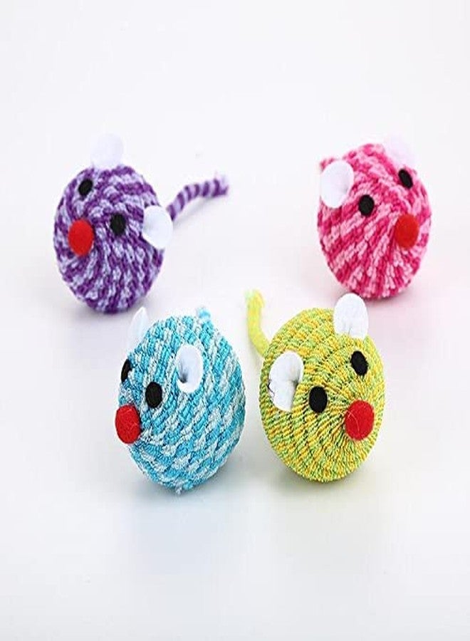 KUTKUT Adorable Plush Ball Molar Toy Mouse Head Cat Playing Props Cat Teaser Bell (Blue Color) pet Toy - Image 5